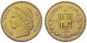 20 Franc Schweiz Gold 