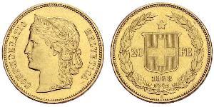 20 Franc Schweiz Gold 