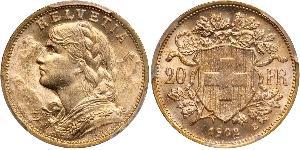 20 Franc Schweiz Gold 