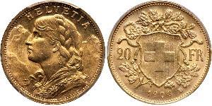 20 Franc Schweiz Gold 