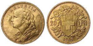 20 Franc Schweiz Gold 