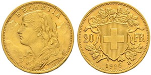 20 Franc Schweiz Gold 