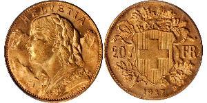 20 Franc Schweiz Gold 