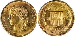 20 Franc Schweiz Gold 