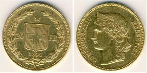 20 Franc Schweiz Gold 