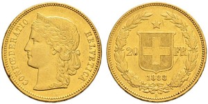 20 Franc Schweiz Gold 