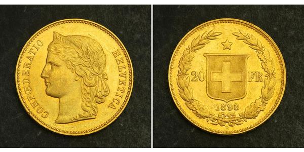 20 Franc Schweiz Gold 
