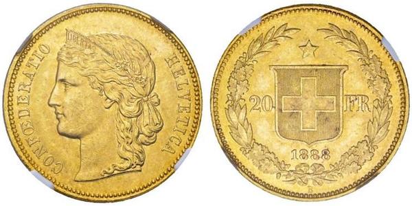 20 Franc Schweiz Gold 