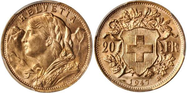 20 Franc Schweiz Gold 