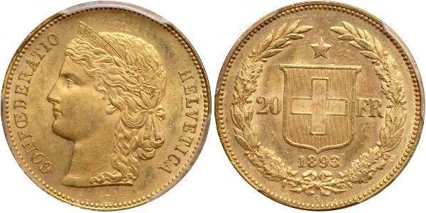 20 Franc Schweiz Gold 