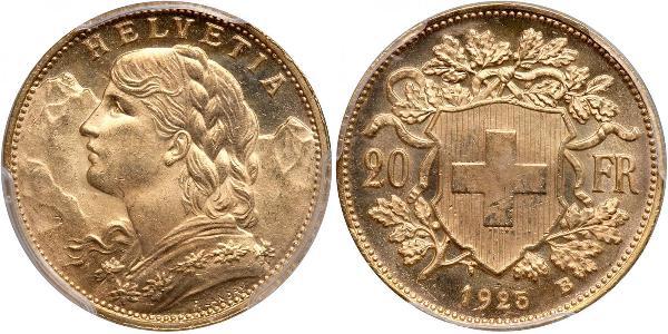 20 Franc Schweiz Gold 