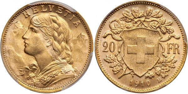 20 Franc Schweiz Gold 