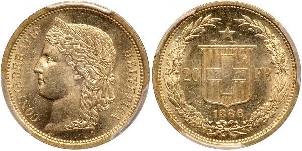20 Franc Schweiz Gold 