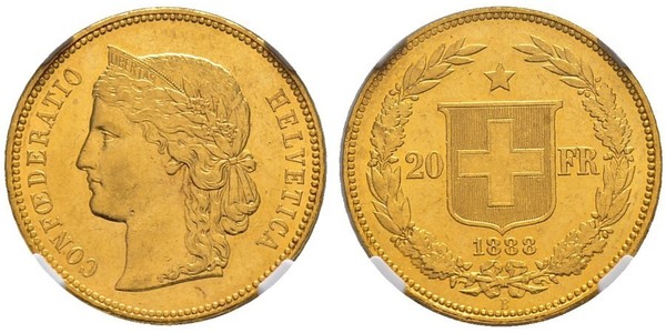 20 Franc Schweiz Gold 