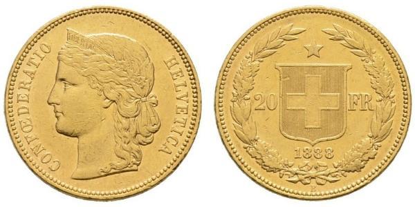 20 Franc Schweiz Gold 