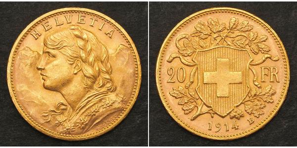 20 Franc Schweiz Gold 