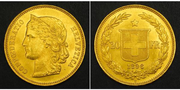 20 Franc Schweiz Gold 
