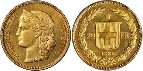 20 Franc Schweiz Gold 