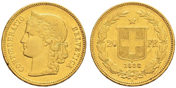 20 Franc Schweiz Gold 
