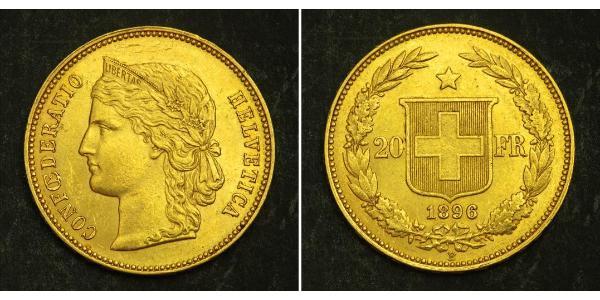 20 Franc Schweiz Gold 