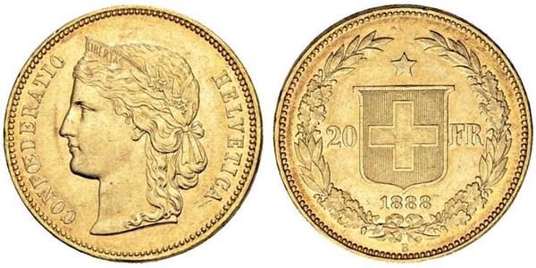 20 Franc Schweiz Gold 