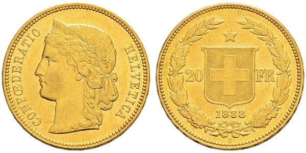 20 Franc Schweiz Gold 