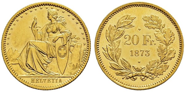 20 Franc Schweiz Gold 