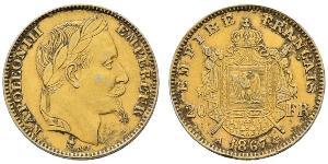 20 Franc Second French Empire (1852-1870) Gold Napoleon III (1808-1873)