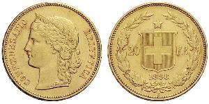 20 Franc Switzerland Gold 