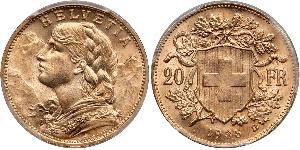 20 Franc Switzerland Gold 