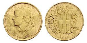 20 Franc Switzerland Gold 