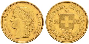 20 Franc Switzerland Gold 