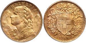 20 Franc Switzerland Gold 