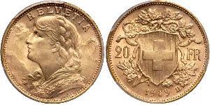 20 Franc Switzerland Gold 