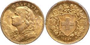 20 Franc Switzerland Gold 