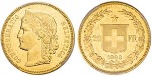 20 Franc Switzerland Gold 