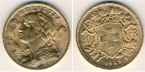 20 Franc Switzerland Gold 