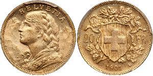 20 Franc Switzerland Gold 