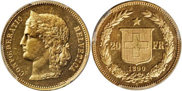 20 Franc Switzerland Gold 