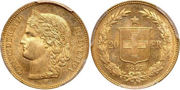 20 Franc Switzerland Gold 