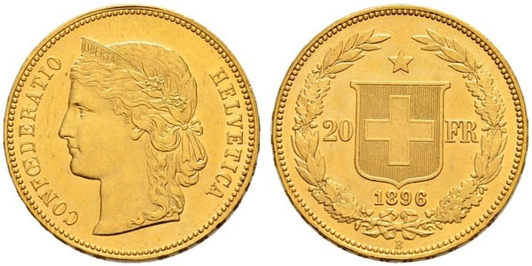 20 Franc Switzerland Gold 