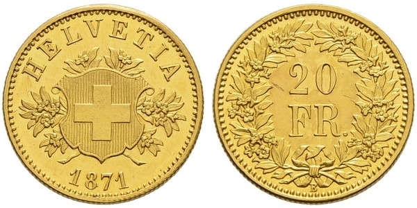 20 Franc Switzerland Gold 