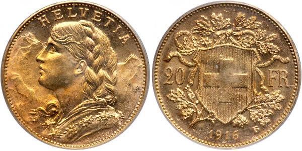 20 Franc Switzerland Gold 