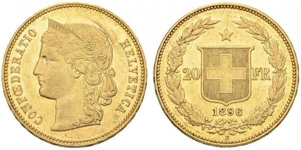 20 Franc Switzerland Gold 