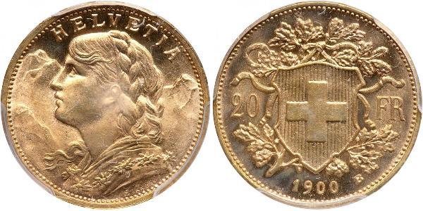 20 Franc Switzerland Gold 