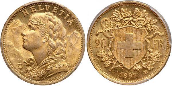 20 Franc Switzerland Gold 