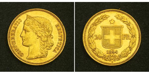 20 Franc Switzerland Gold 