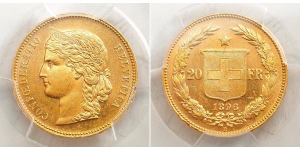 20 Franc Switzerland Gold 