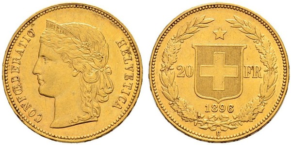 20 Franc Switzerland Gold 