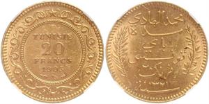 20 Franc Tunesien Gold 